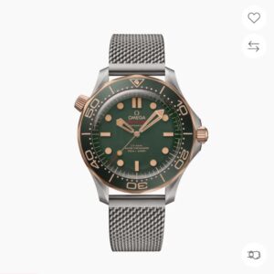 Omega Green with bronze bezel and mesh band 12A super clone VIP